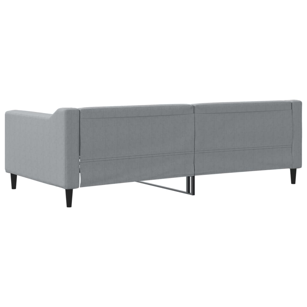 vidaXL Sofa z funkcją spania, jasnoszara, 90x190 cm, obita tkaniną