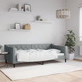 vidaXL Sofa z funkcją spania, jasnoszara, 90x190 cm, obita tkaniną