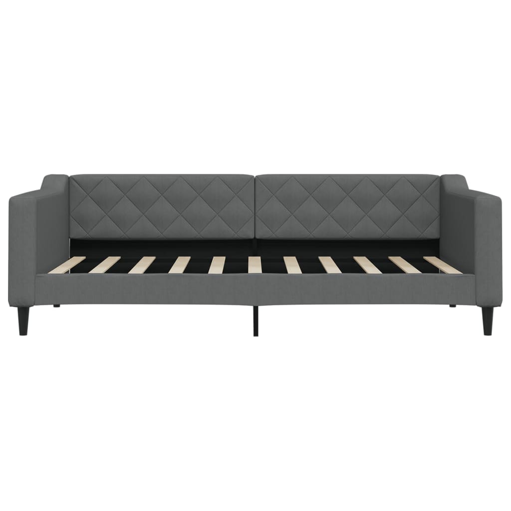 vidaXL Sofa z funkcją spania, ciemnoszara, 90x190 cm, obita tkaniną