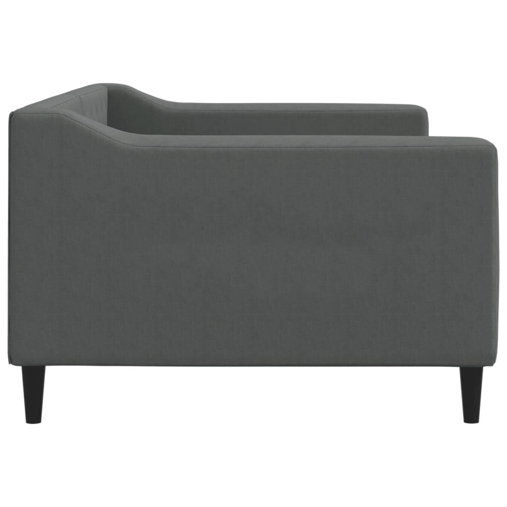 vidaXL Sofa z funkcją spania, ciemnoszara, 90x190 cm, obita tkaniną