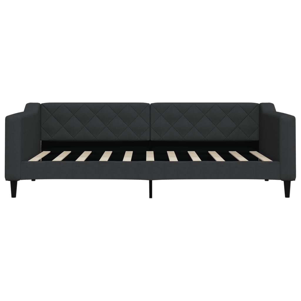 vidaXL Sofa z funkcją spania, czarna, 90x190 cm, obita tkaniną