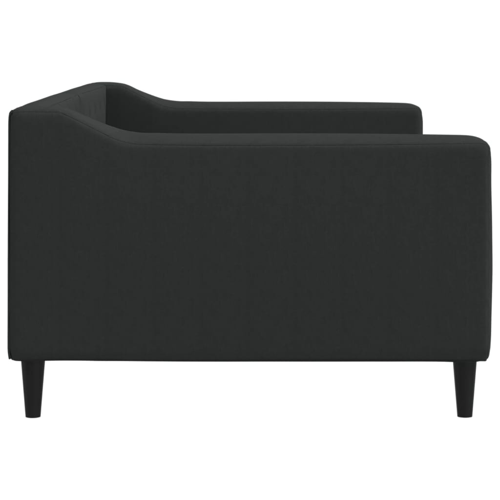 vidaXL Sofa z funkcją spania, czarna, 90x190 cm, obita tkaniną