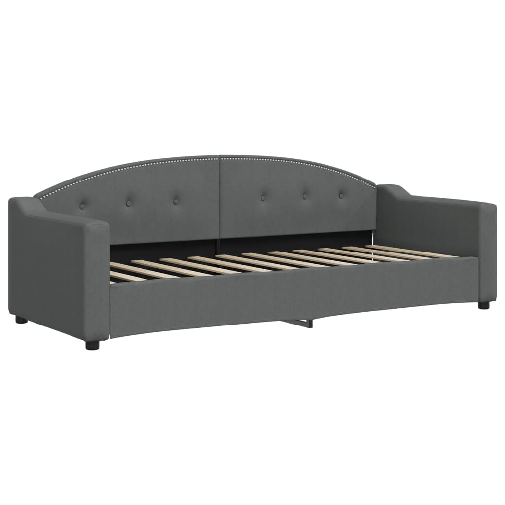 vidaXL Sofa z funkcją spania, ciemnoszara, 80x200 cm, obita tkaniną