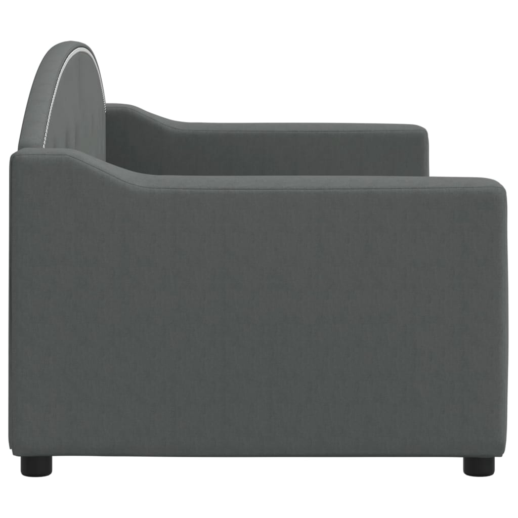 vidaXL Sofa z funkcją spania, ciemnoszara, 80x200 cm, obita tkaniną