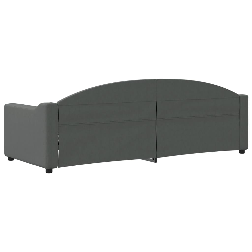 vidaXL Sofa z funkcją spania, ciemnoszara, 80x200 cm, obita tkaniną