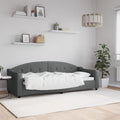 vidaXL Sofa z funkcją spania, ciemnoszara, 80x200 cm, obita tkaniną