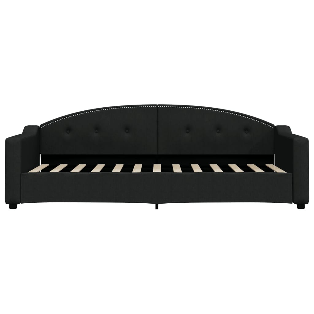 vidaXL Sofa z funkcją spania, czarna, 80x200 cm, obita tkaniną
