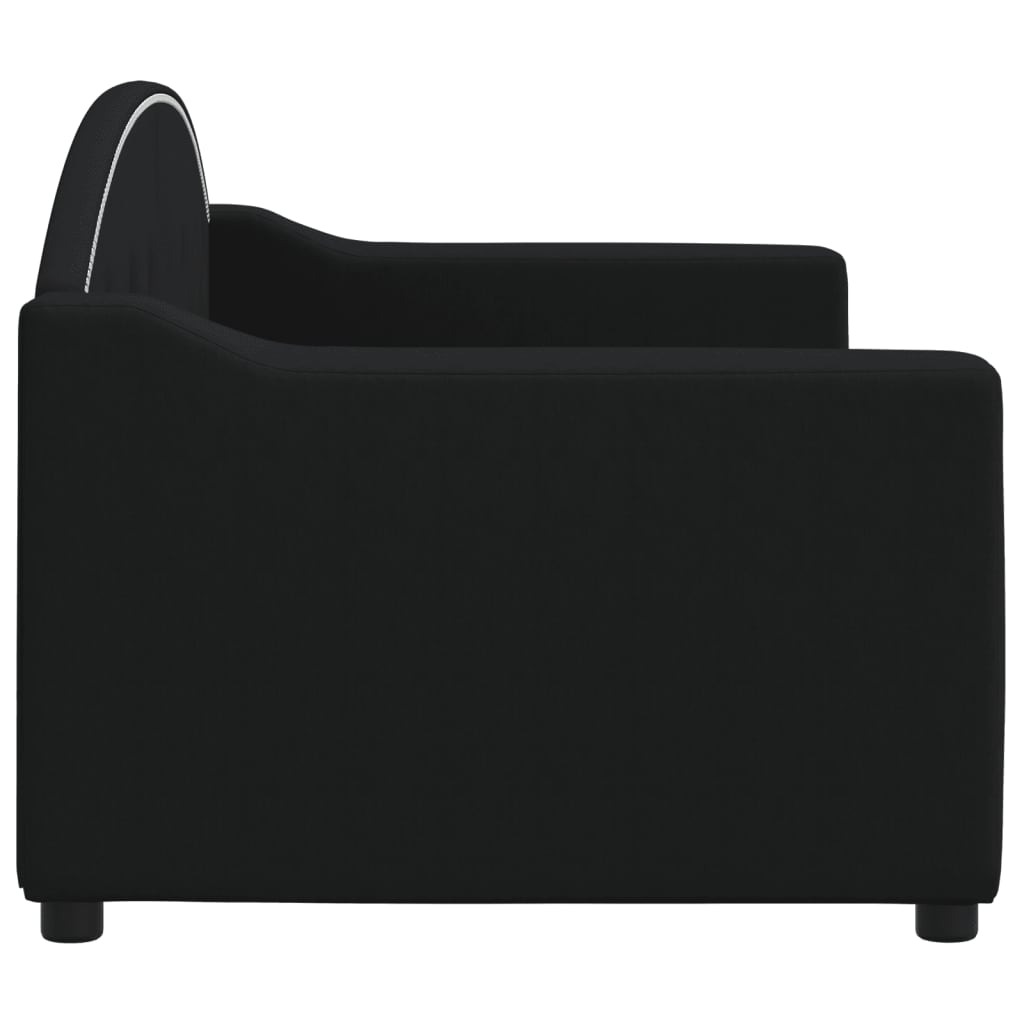 vidaXL Sofa z funkcją spania, czarna, 80x200 cm, obita tkaniną