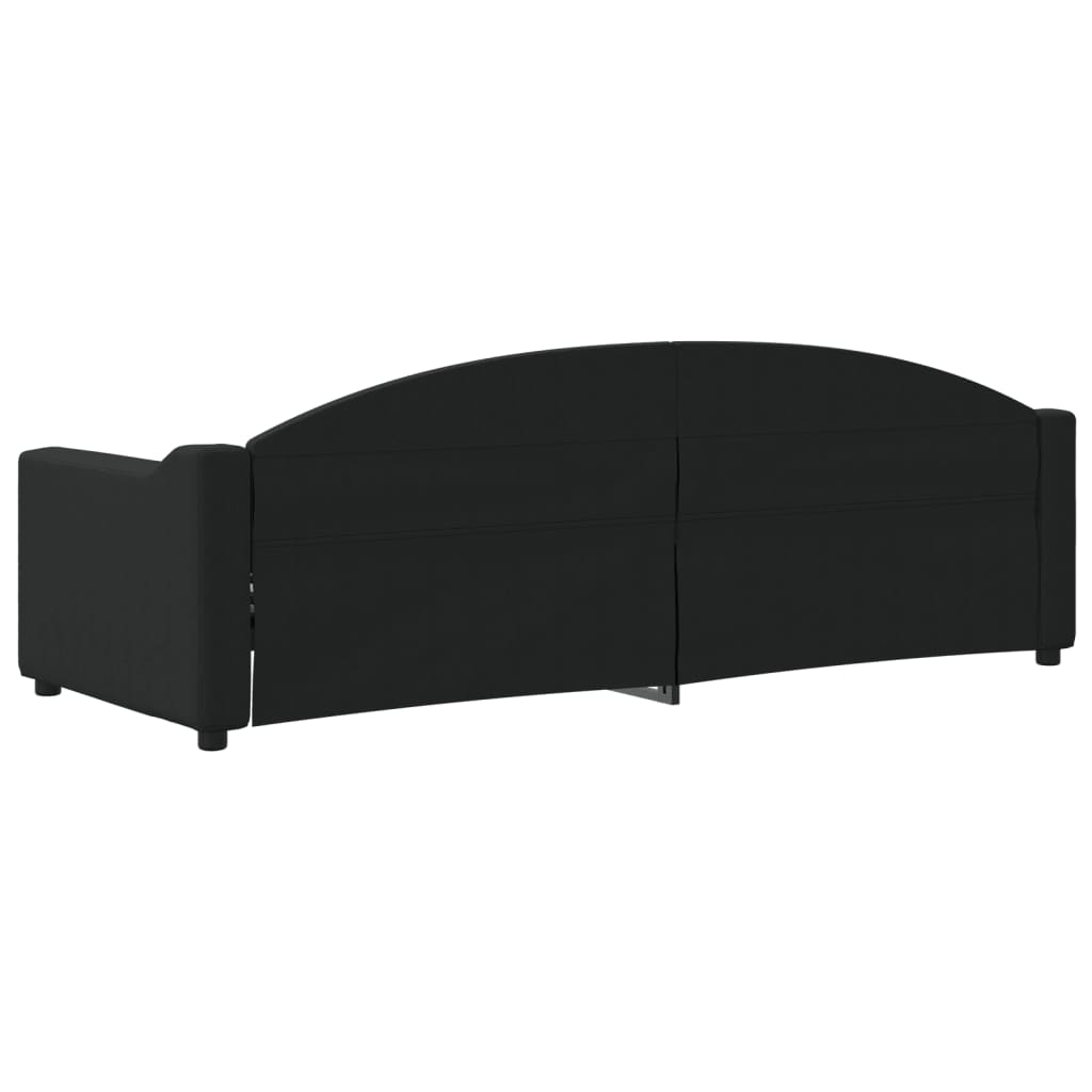 vidaXL Sofa z funkcją spania, czarna, 80x200 cm, obita tkaniną