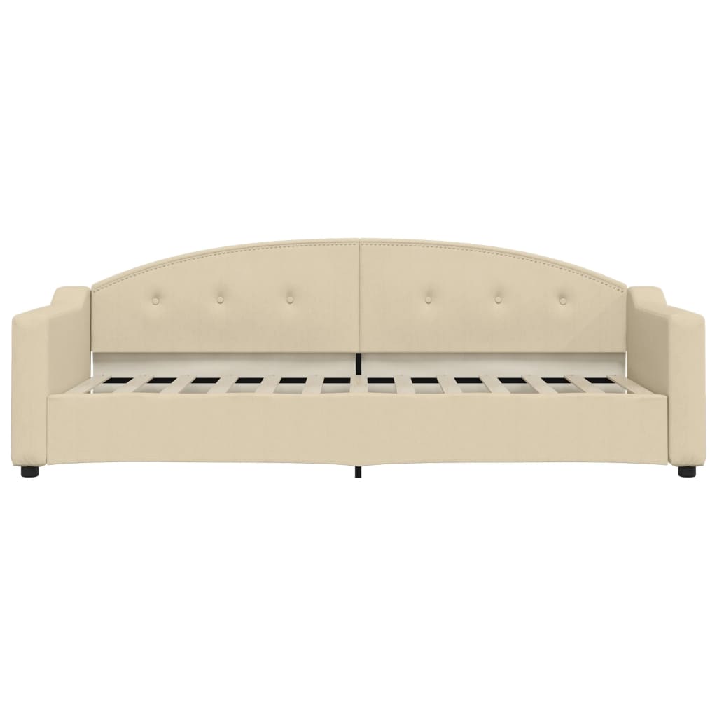 vidaXL Sofa z funkcją spania, kremowa, 80x200 cm, obita tkaniną