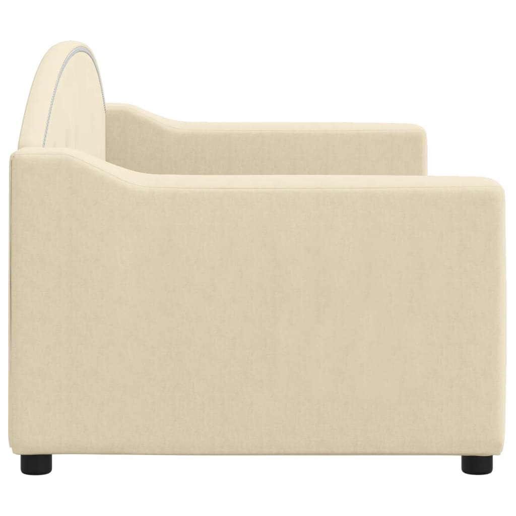 vidaXL Sofa z funkcją spania, kremowa, 80x200 cm, obita tkaniną