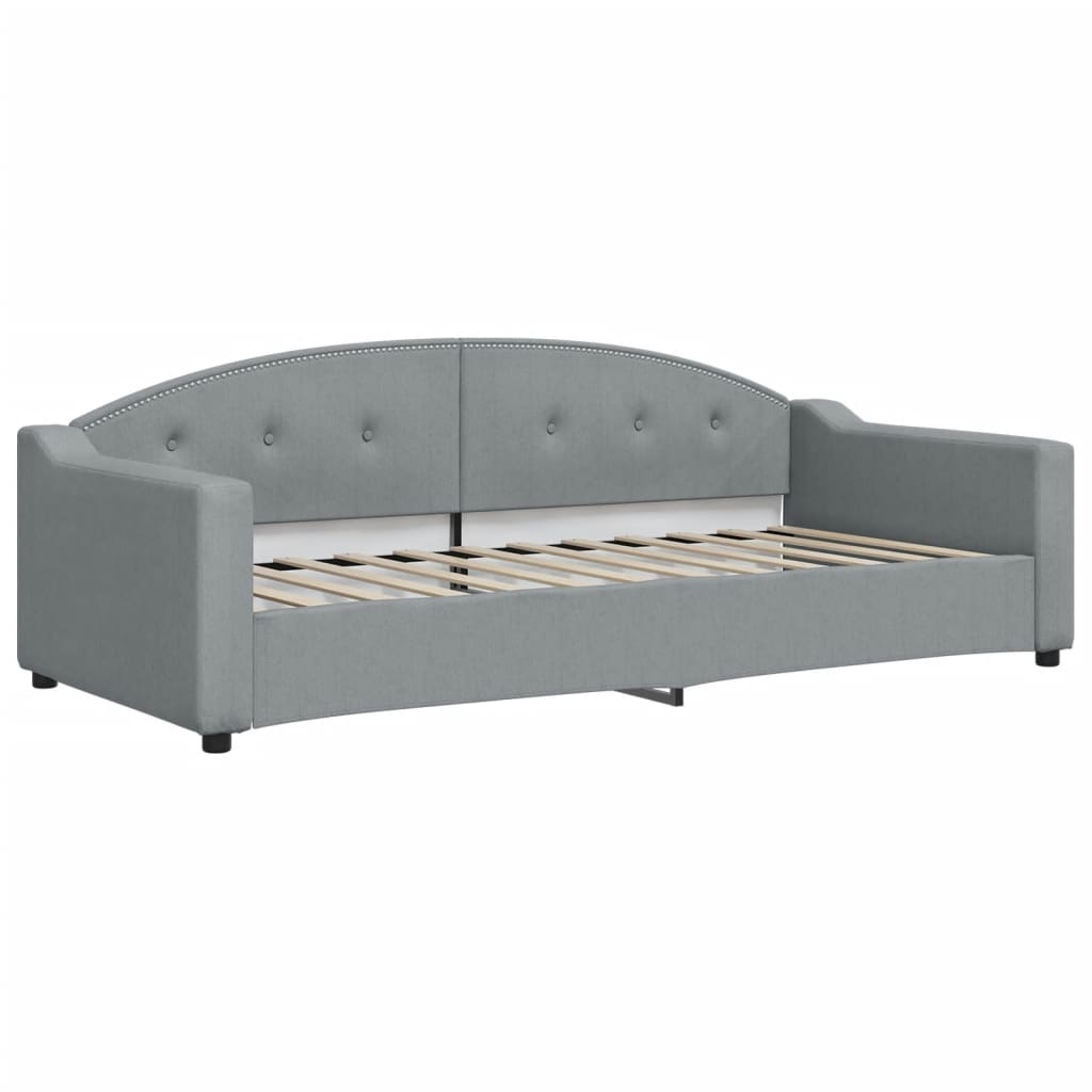 vidaXL Sofa z funkcją spania, jasnoszara, 90x200 cm, obita tkaniną