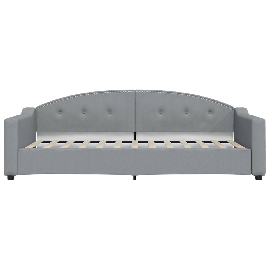 vidaXL Sofa z funkcją spania, jasnoszara, 90x200 cm, obita tkaniną