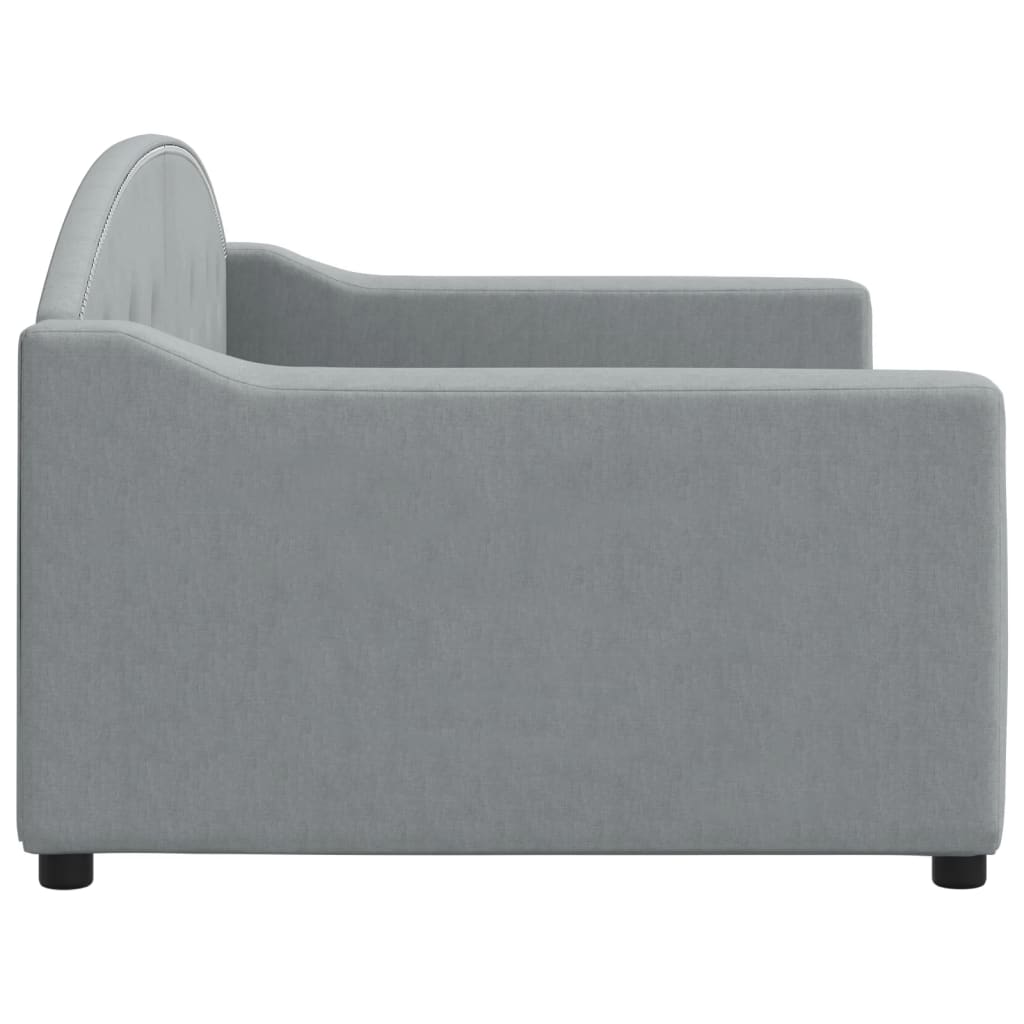 vidaXL Sofa z funkcją spania, jasnoszara, 90x200 cm, obita tkaniną