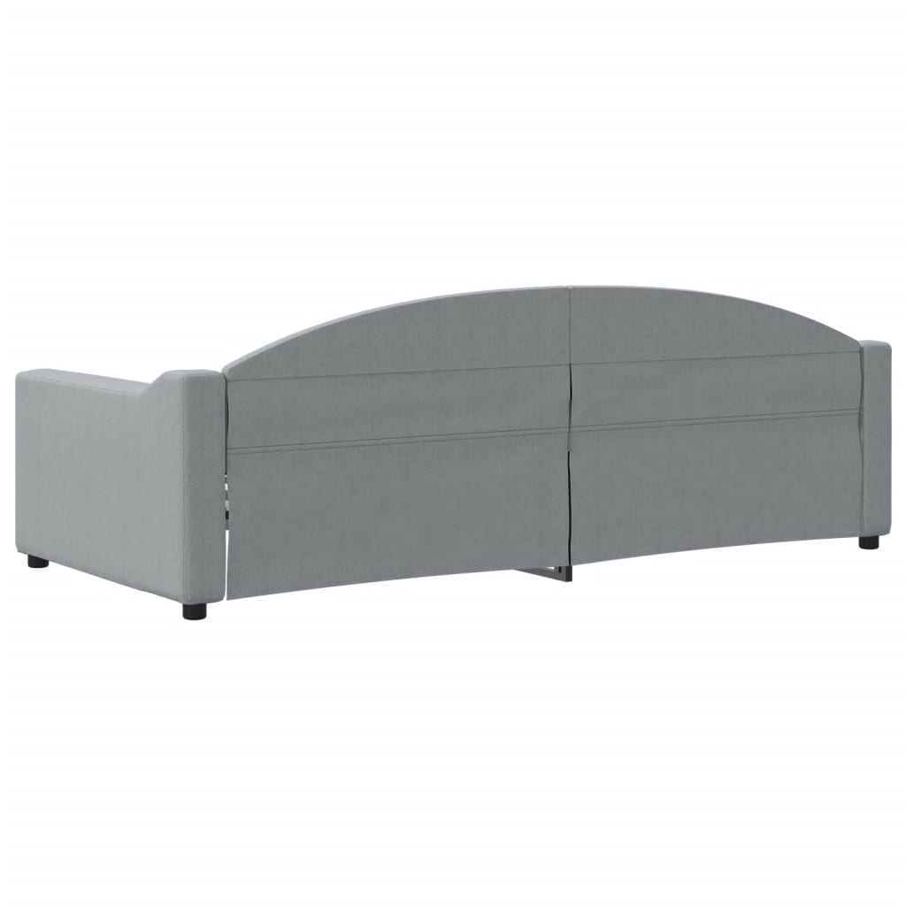 vidaXL Sofa z funkcją spania, jasnoszara, 90x200 cm, obita tkaniną