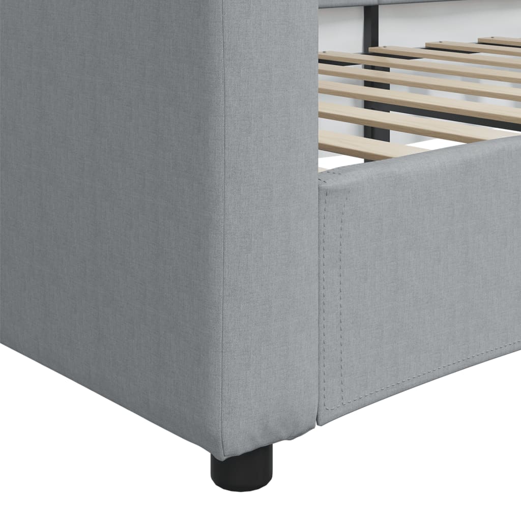 vidaXL Sofa z funkcją spania, jasnoszara, 90x200 cm, obita tkaniną