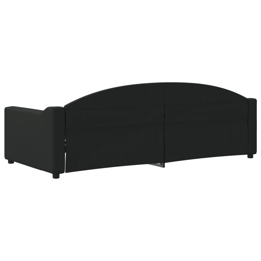 vidaXL Sofa z funkcją spania, czarna, 90x200 cm, obita tkaniną