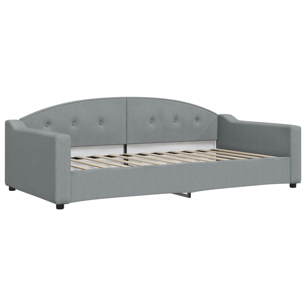 vidaXL Sofa z funkcją spania, jasnoszara, 100x200 cm, obita tkaniną