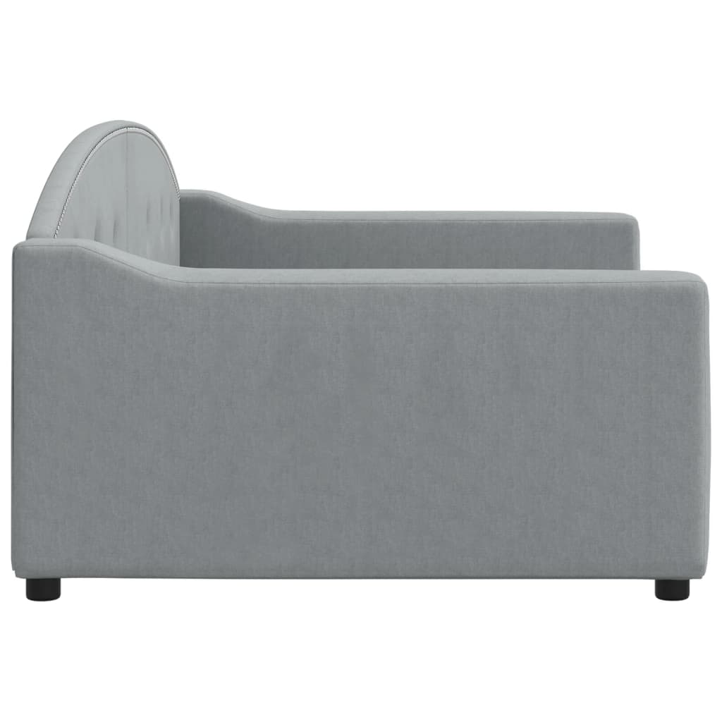 vidaXL Sofa z funkcją spania, jasnoszara, 100x200 cm, obita tkaniną