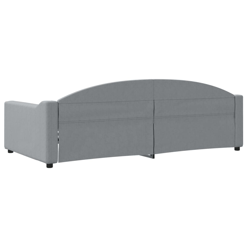 vidaXL Sofa z funkcją spania, jasnoszara, 100x200 cm, obita tkaniną