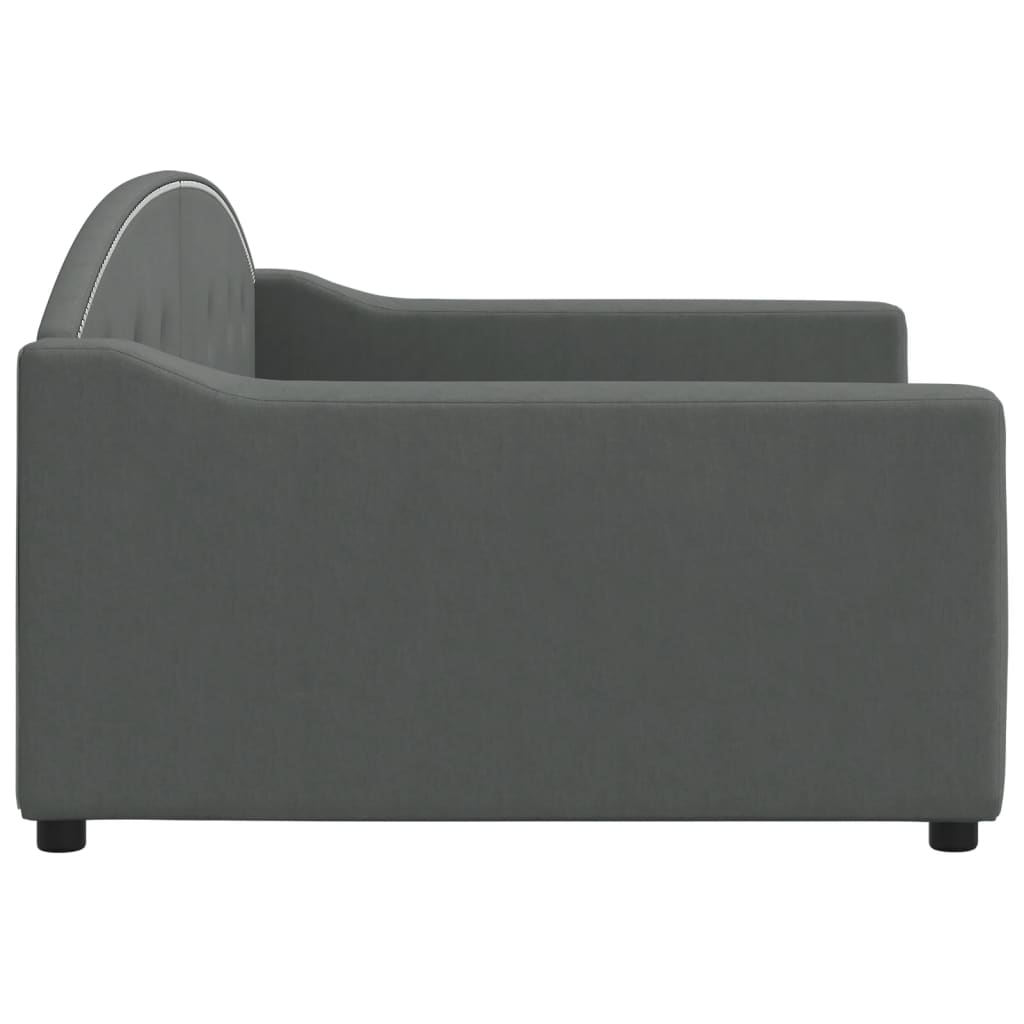 vidaXL Sofa z funkcją spania, ciemnoszara, 100x200 cm, obita tkaniną