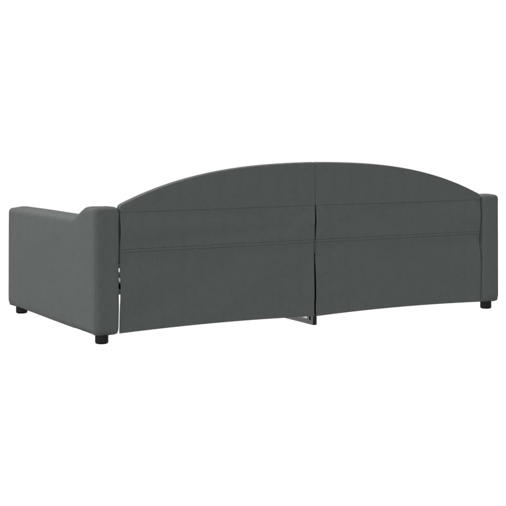 vidaXL Sofa z funkcją spania, ciemnoszara, 100x200 cm, obita tkaniną