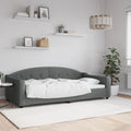 vidaXL Sofa z funkcją spania, ciemnoszara, 100x200 cm, obita tkaniną