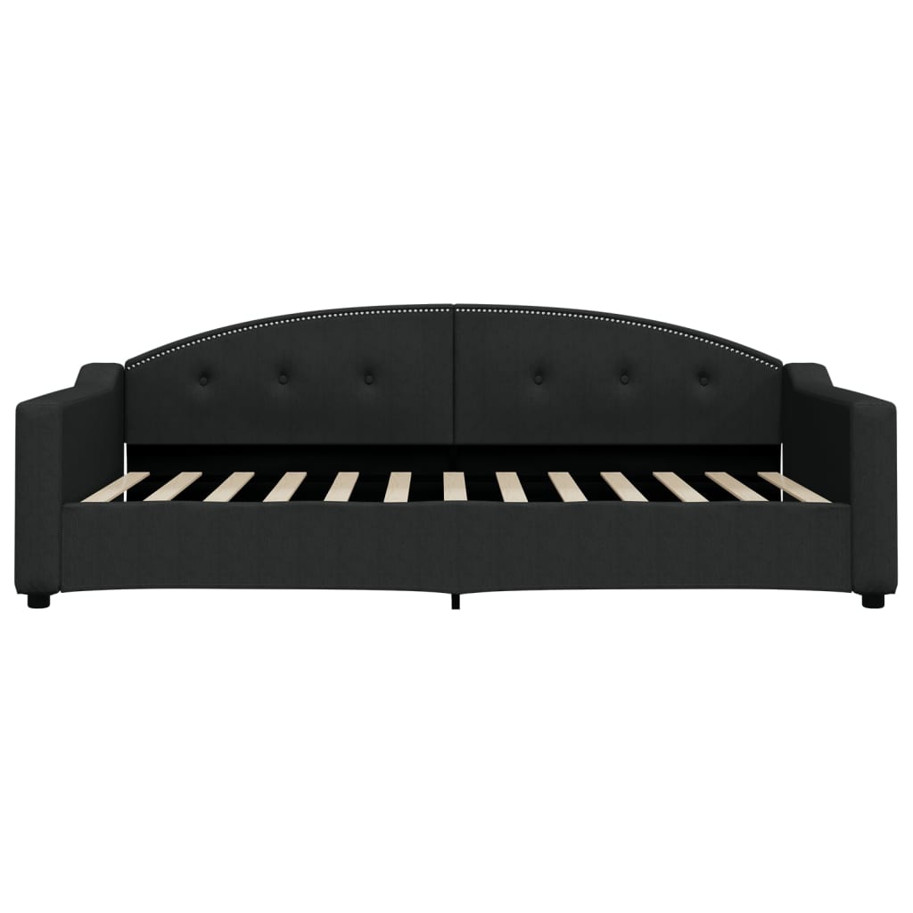 vidaXL Sofa z funkcją spania, czarna, 100x200 cm, obita tkaniną