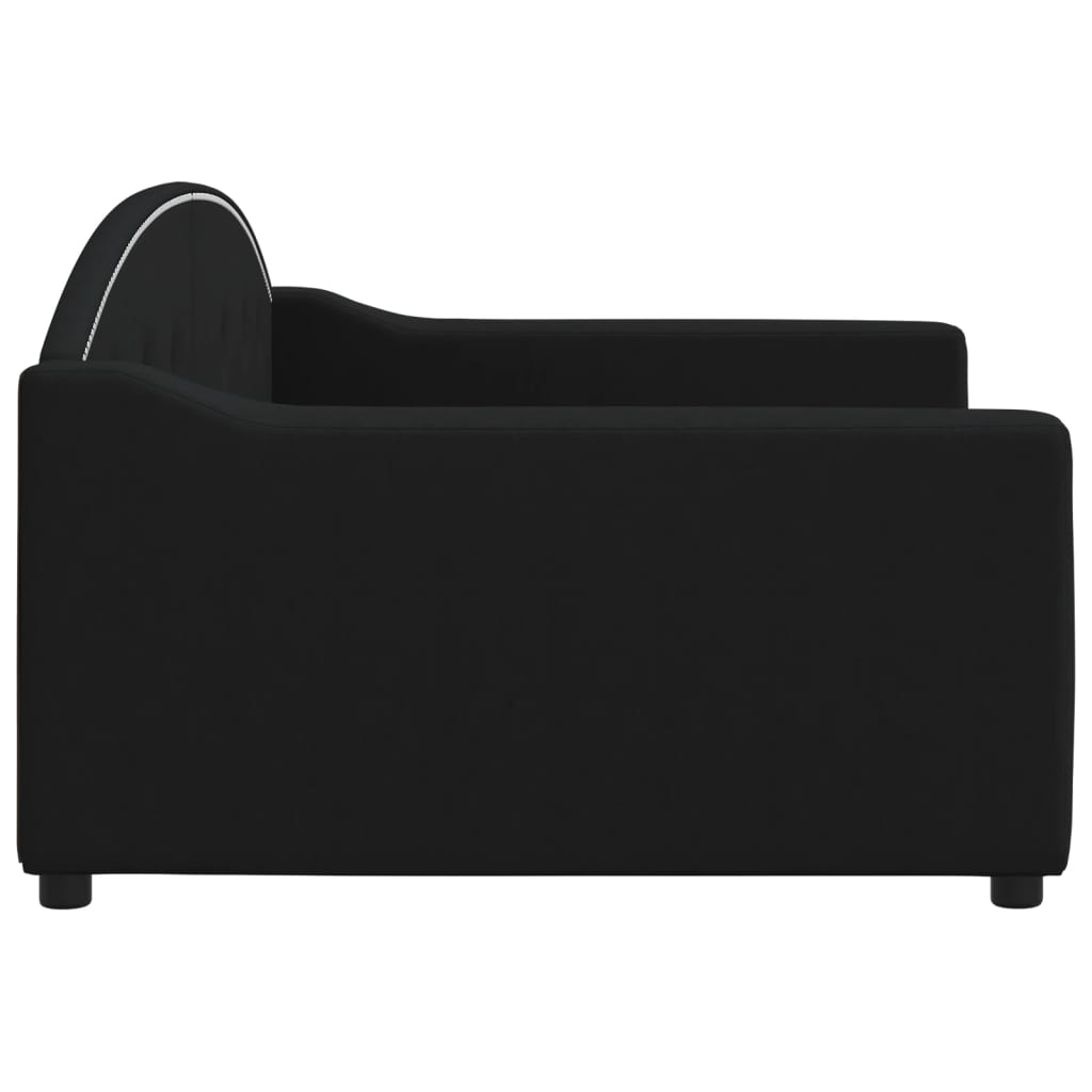 vidaXL Sofa z funkcją spania, czarna, 100x200 cm, obita tkaniną