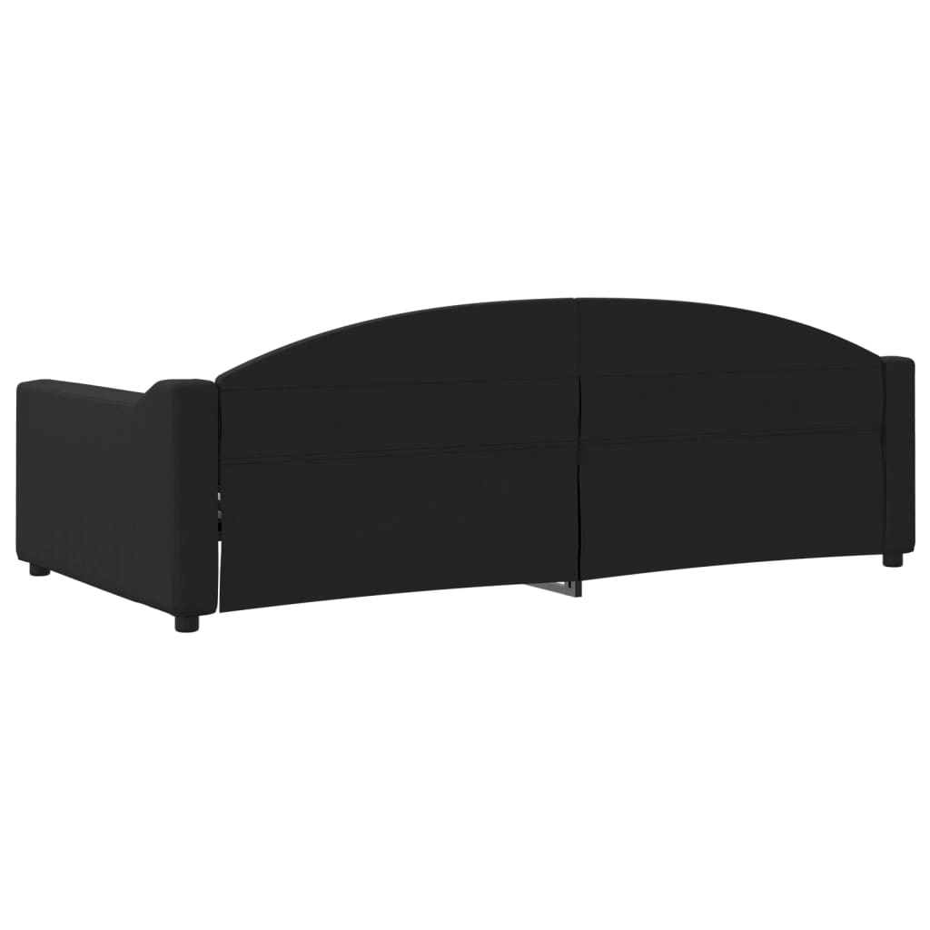 vidaXL Sofa z funkcją spania, czarna, 100x200 cm, obita tkaniną