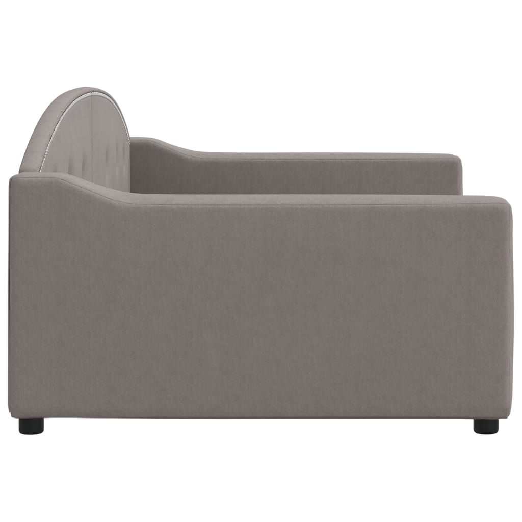 vidaXL Sofa z funkcją spania, kolor taupe, 100x200 cm, obita tkaniną