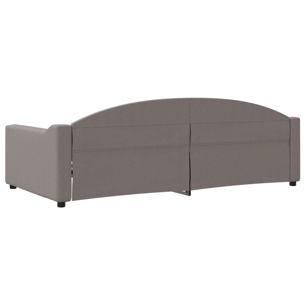 vidaXL Sofa z funkcją spania, kolor taupe, 100x200 cm, obita tkaniną