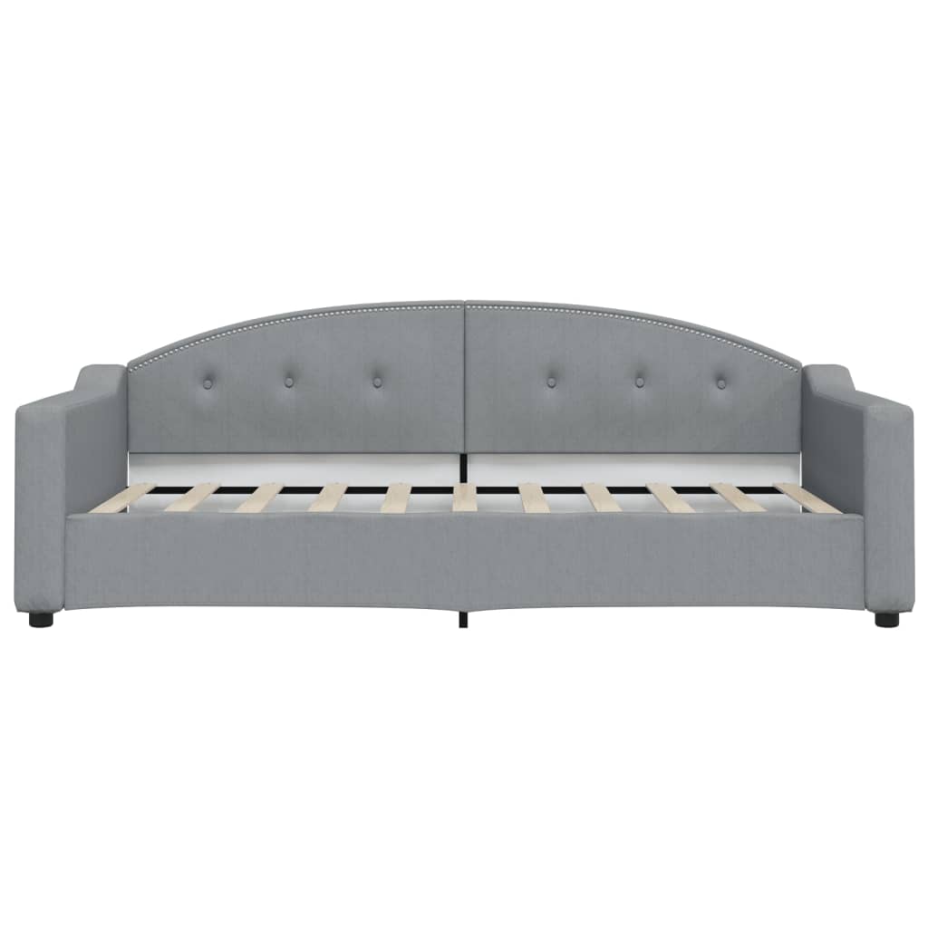 vidaXL Sofa z funkcją spania, jasnoszara, 90x190 cm, obita tkaniną
