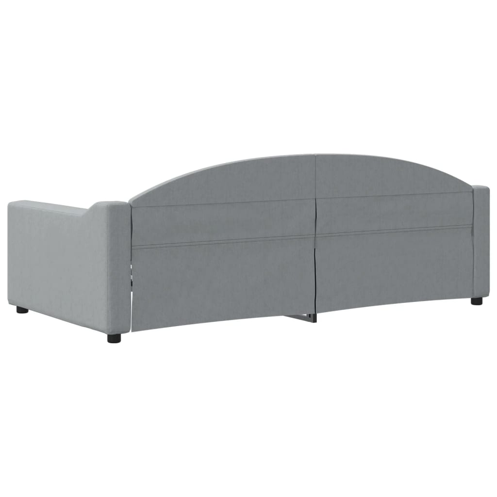 vidaXL Sofa z funkcją spania, jasnoszara, 90x190 cm, obita tkaniną
