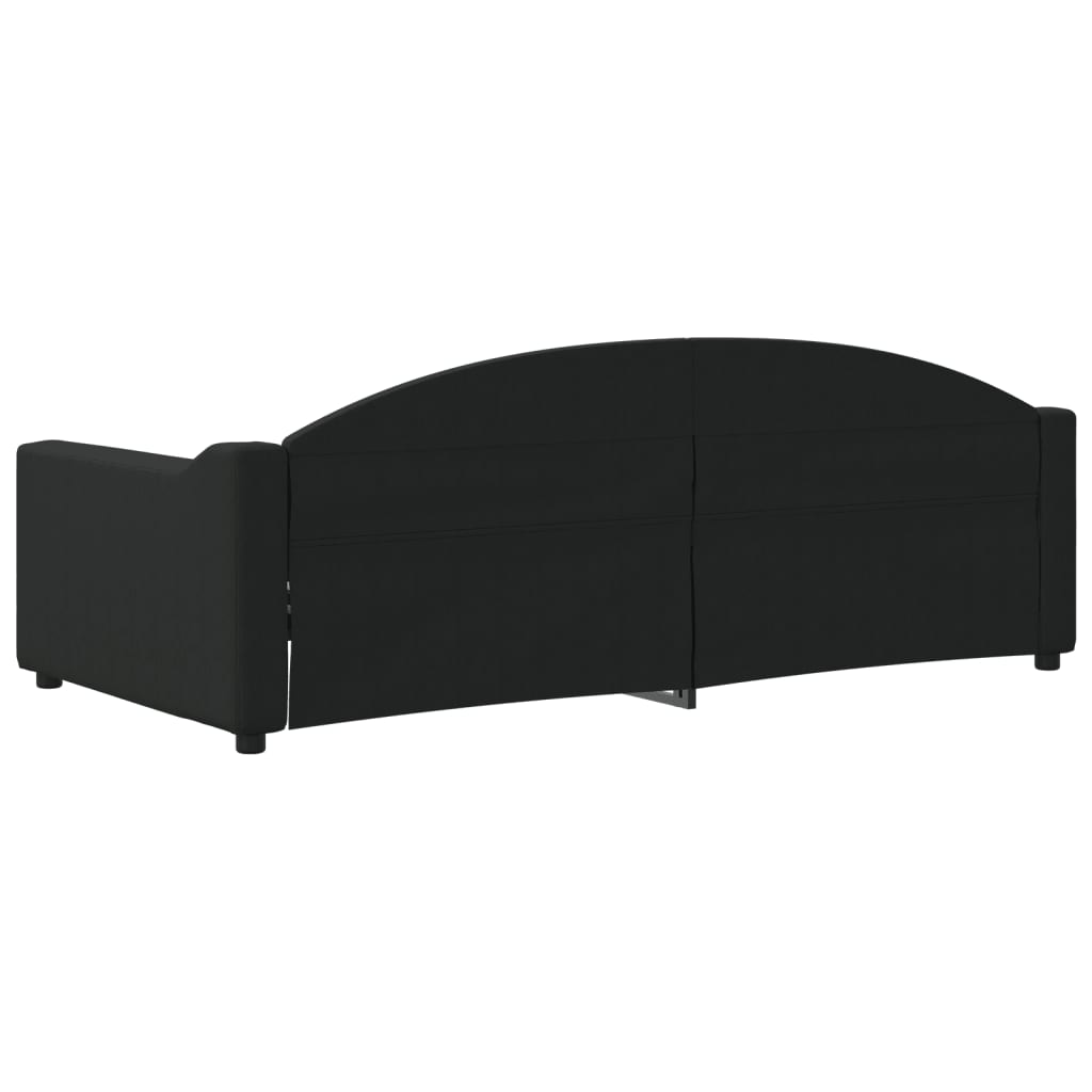 vidaXL Sofa z funkcją spania, czarna, 90x190 cm, obita tkaniną