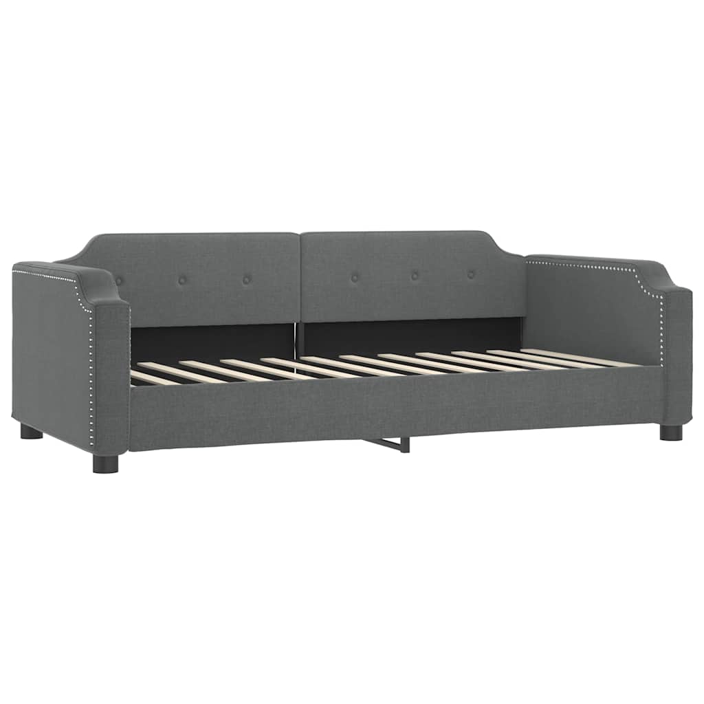 vidaXL Sofa z funkcją spania, ciemnoszara, 80x200 cm, obita tkaniną
