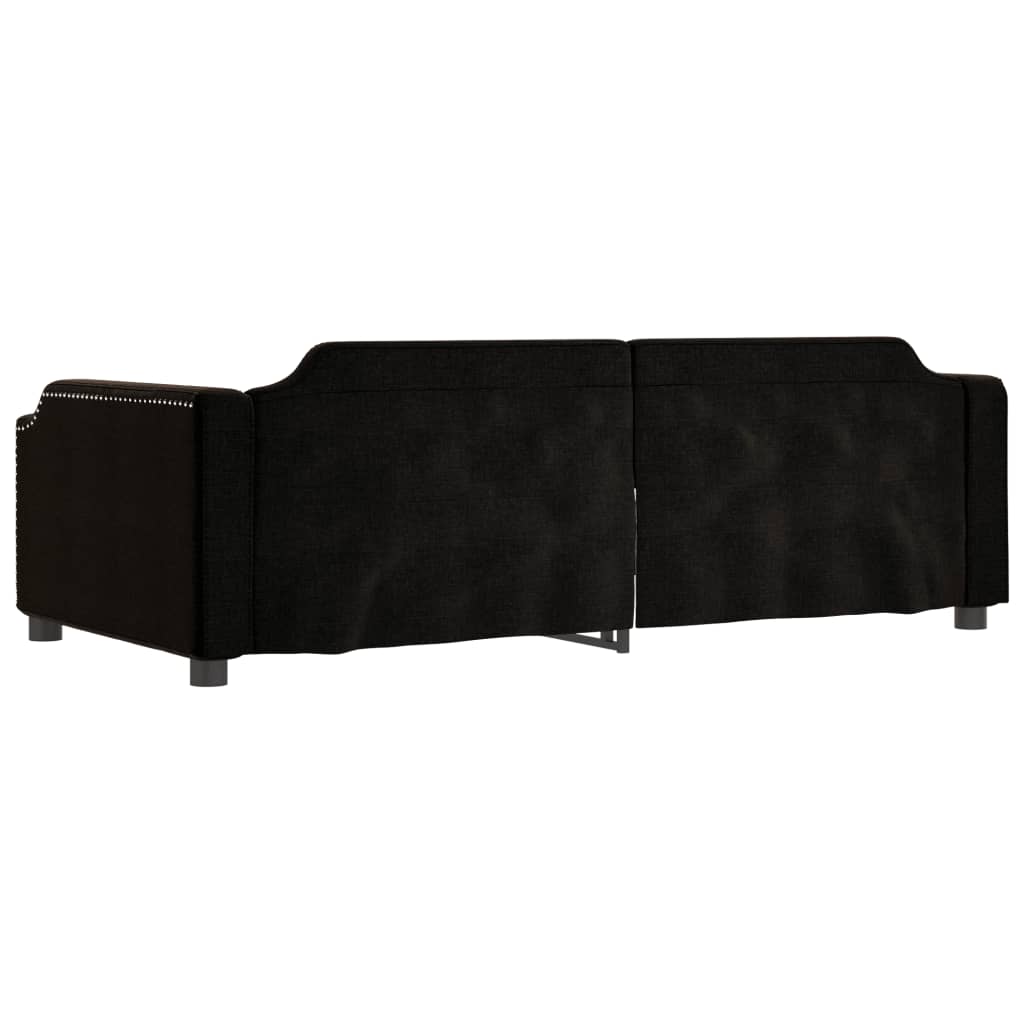 vidaXL Sofa z funkcją spania, czarna, 80x200 cm, obita tkaniną