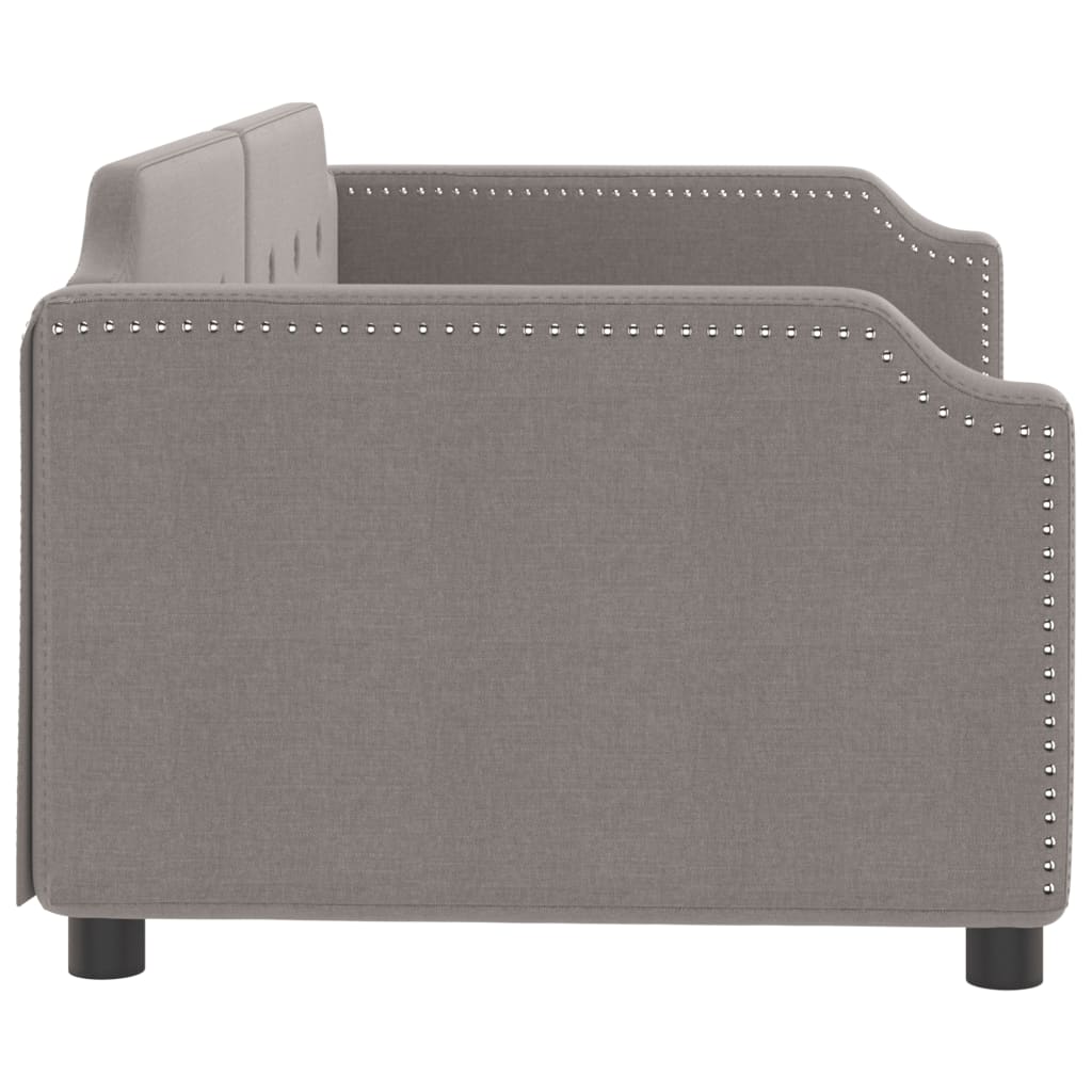 vidaXL Sofa z funkcją spania, kolor taupe, 90x200 cm, obita tkaniną