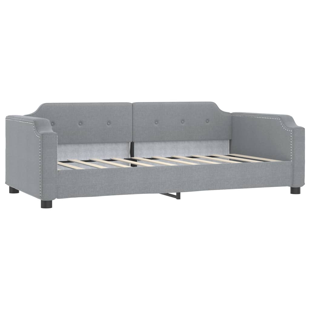 vidaXL Sofa z funkcją spania, jasnoszara, 100x200 cm, obita tkaniną