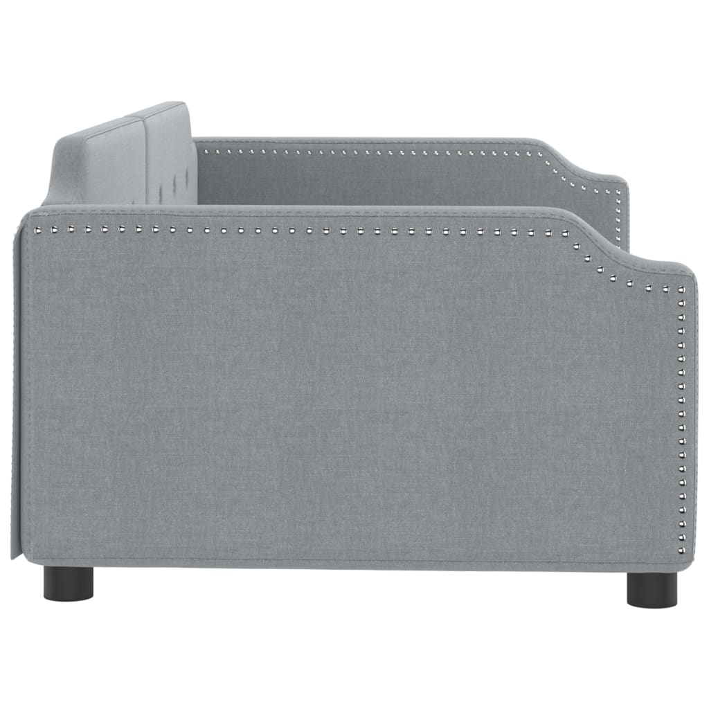 vidaXL Sofa z funkcją spania, jasnoszara, 100x200 cm, obita tkaniną