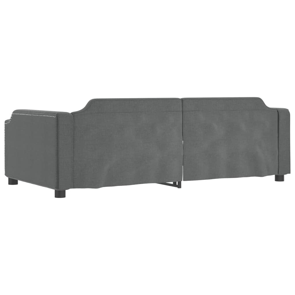 vidaXL Sofa z funkcją spania, ciemnoszara, 100x200 cm, obita tkaniną