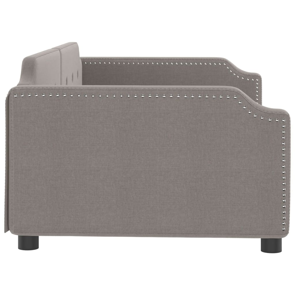 vidaXL Sofa z funkcją spania, kolor taupe, 100x200 cm, obita tkaniną