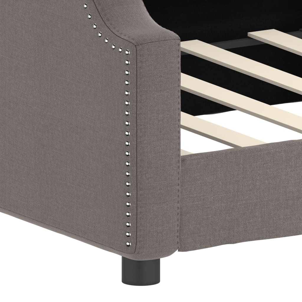 vidaXL Sofa z funkcją spania, kolor taupe, 100x200 cm, obita tkaniną