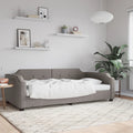 vidaXL Sofa z funkcją spania, kolor taupe, 100x200 cm, obita tkaniną