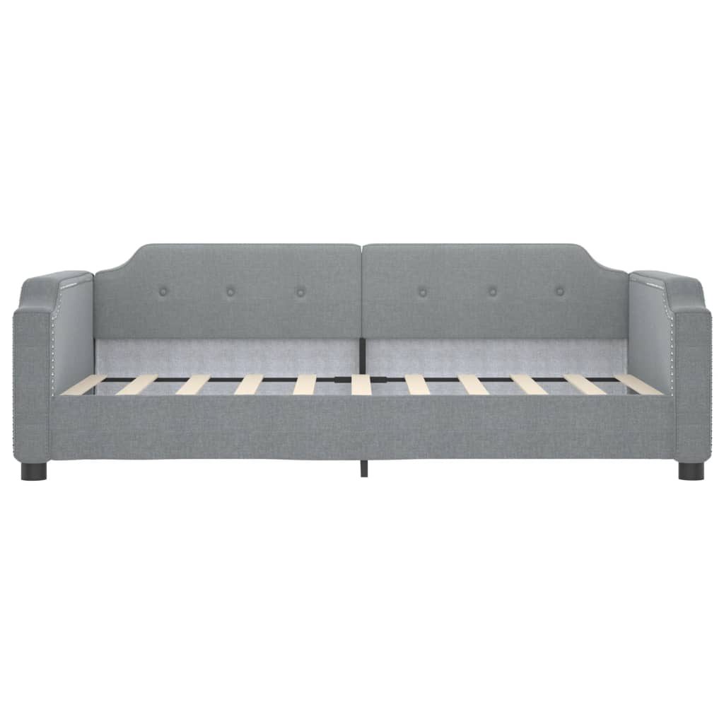 vidaXL Sofa z funkcją spania, jasnoszara, 90x190 cm, obita tkaniną