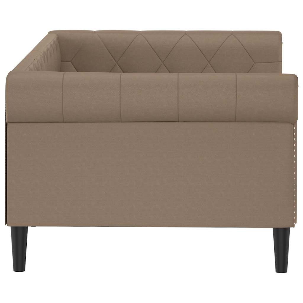 vidaXL Sofa z funkcją spania, cappuccino, 80x200 cm, sztuczna skóra