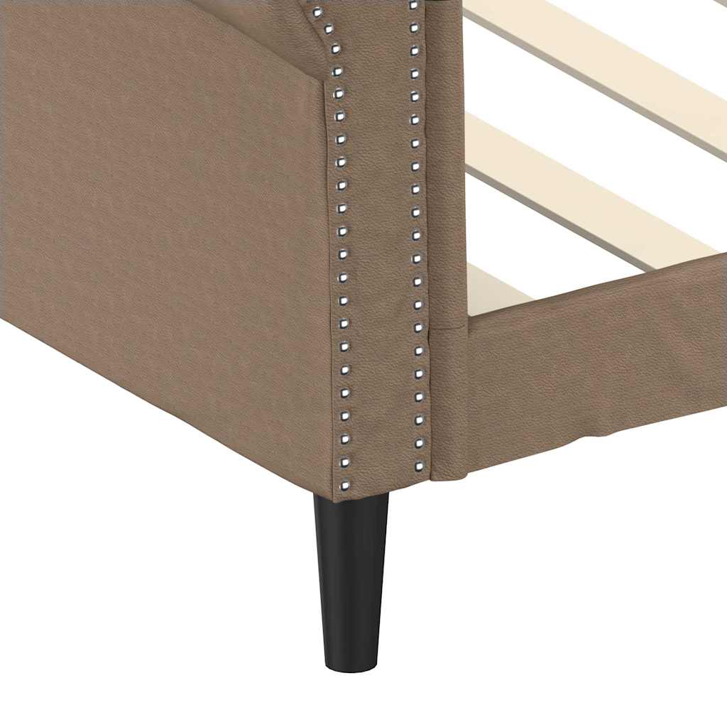vidaXL Sofa z funkcją spania, cappuccino, 80x200 cm, sztuczna skóra