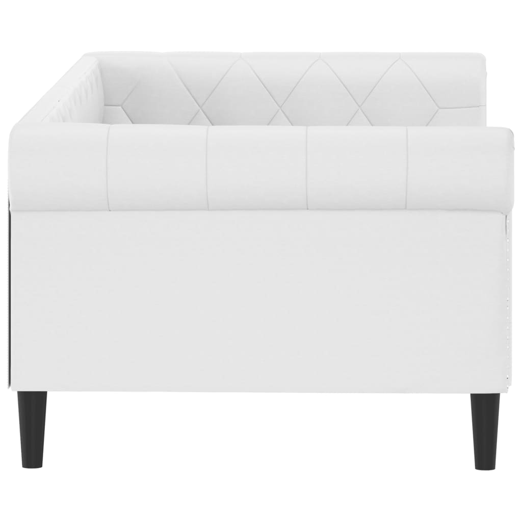 vidaXL Sofa z funkcją spania, biała, 90x200 cm, obita sztuczną skórą
