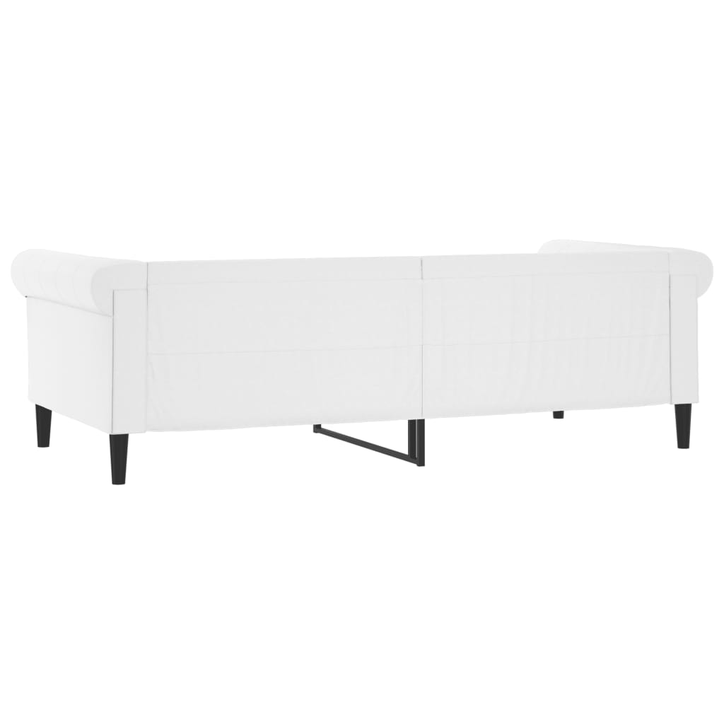 vidaXL Sofa z funkcją spania, biała, 90x200 cm, obita sztuczną skórą