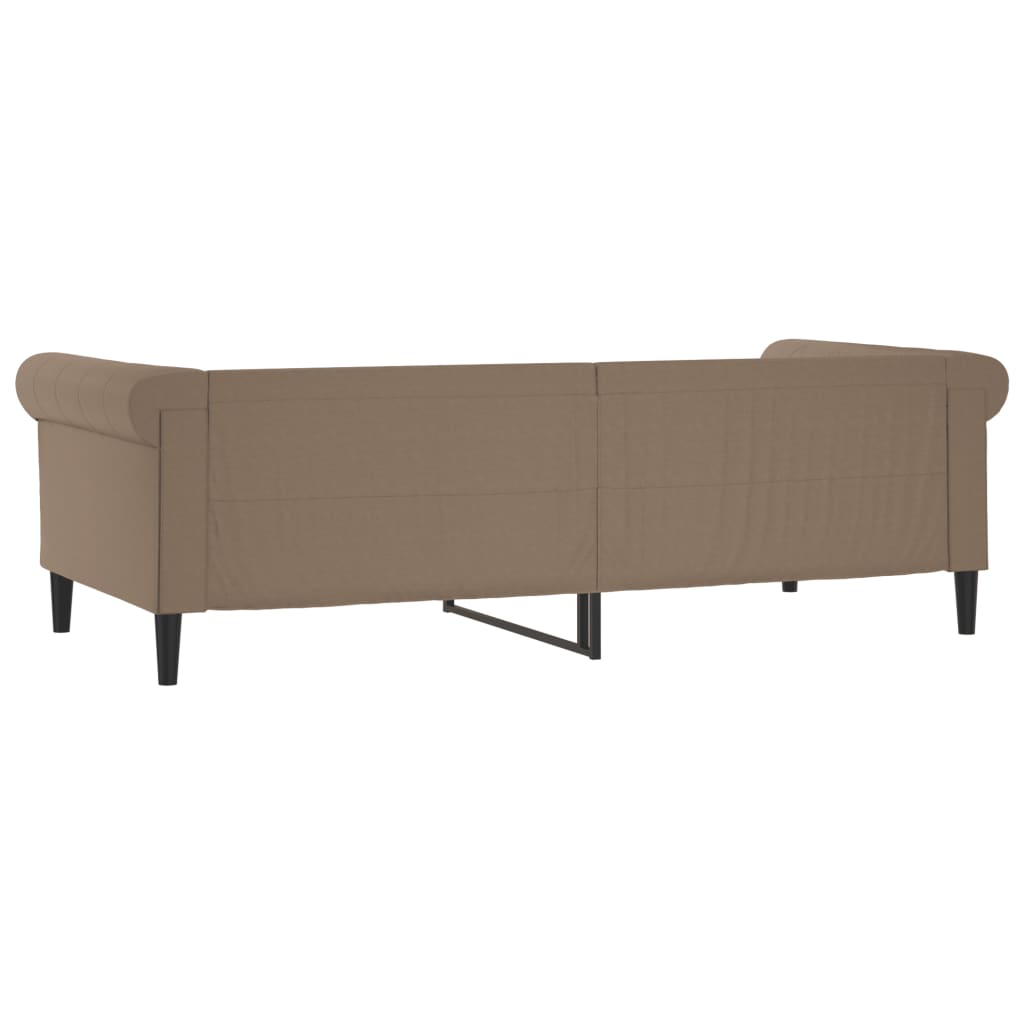 vidaXL Sofa z funkcją spania, cappuccino, 90x200 cm, sztuczna skóra
